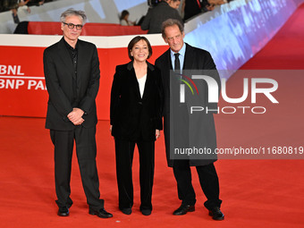 Gilles Bourdos, Paola Malanga, and Vincent Lindon attend the ''LE CHOIX DE JOSEPH CROSS'' red carpet during the 19th Rome Film Festival at A...