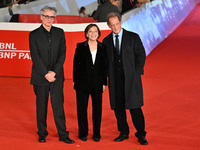 Gilles Bourdos, Paola Malanga, and Vincent Lindon attend the ''LE CHOIX DE JOSEPH CROSS'' red carpet during the 19th Rome Film Festival at A...