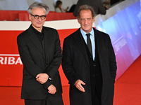 Gilles Bourdos and Vincent Lindon attend the ''LE CHOIX DE JOSEPH CROSS'' red carpet during the 19th Rome Film Festival at Auditorium Parco...