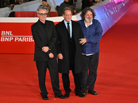 Gilles Bourdos, Vincent Lindon, and Olivier Delbosc attend the ''LE CHOIX DE JOSEPH CROSS'' red carpet during the 19th Rome Film Festival at...