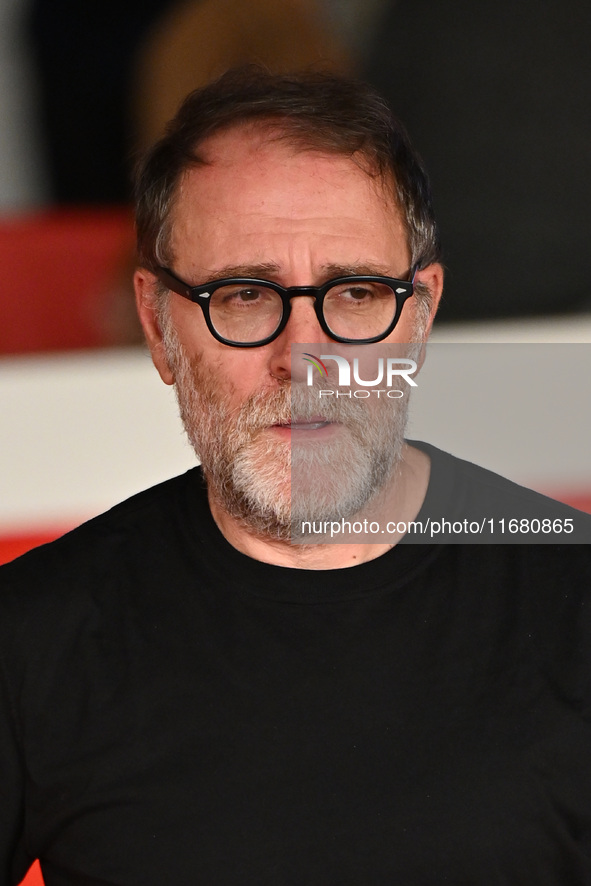 Valerio Mastandrea attends the ''ITALO CALVINO NELLE CITTA'' red carpet during the 19th Rome Film Festival at Auditorium Parco Della Musica...