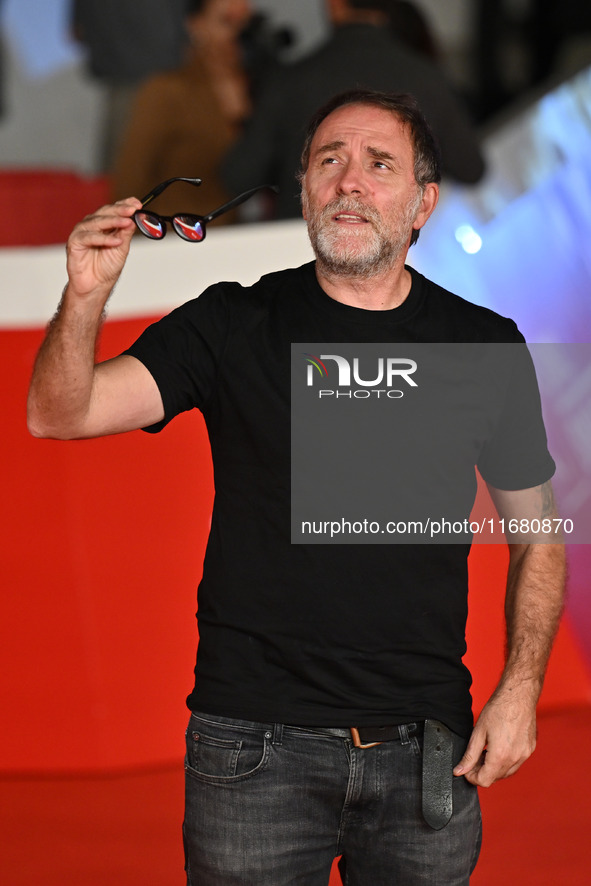 Valerio Mastandrea attends the ''ITALO CALVINO NELLE CITTA'' red carpet during the 19th Rome Film Festival at Auditorium Parco Della Musica...