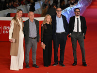 Davide Ferrario (second from left), Marco Belpoliti (second from right), and guests attend the ''ITALO CALVINO NELLE CITTA'' red carpet duri...