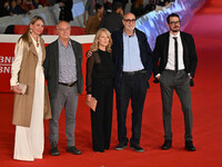 Davide Ferrario (second from left), Marco Belpoliti (second from right), and guests attend the ''ITALO CALVINO NELLE CITTA'' red carpet duri...