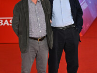 Davide Ferrario and Marco Belpoliti attend the ''ITALO CALVINO NELLE CITTA'' red carpet during the 19th Rome Film Festival at Auditorium Par...