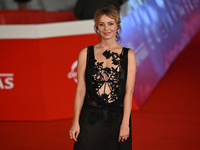 Violante Placido attends the ''ITALO CALVINO NELLE CITTA'' red carpet during the 19th Rome Film Festival at Auditorium Parco Della Musica in...