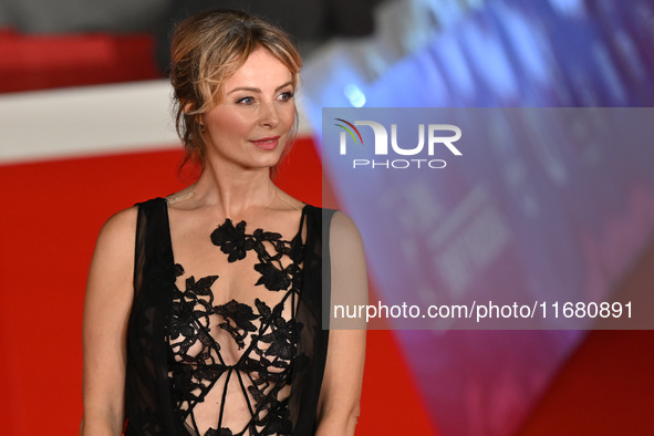 Violante Placido attends the ''ITALO CALVINO NELLE CITTA'' red carpet during the 19th Rome Film Festival at Auditorium Parco Della Musica in...