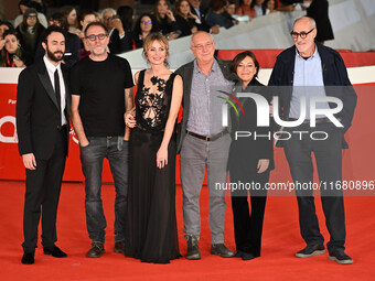 (L-R) Alessio Vassallo, Valerio Mastandrea, Violante Placido, Davide Ferrario, Paola Malanga, and Marco Belpoliti attend the ''ITALO CALVINO...