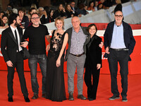 (L-R) Alessio Vassallo, Valerio Mastandrea, Violante Placido, Davide Ferrario, and Marco Belpoliti attend the ''ITALO CALVINO NELLE CITTA''...