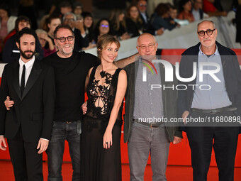 (L-R) Alessio Vassallo, Valerio Mastandrea, Violante Placido, Davide Ferrario, and Marco Belpoliti attend the ''ITALO CALVINO NELLE CITTA''...