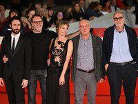 (L-R) Alessio Vassallo, Valerio Mastandrea, Violante Placido, Davide Ferrario, and Marco Belpoliti attend the ''ITALO CALVINO NELLE CITTA''...