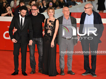 (L-R) Alessio Vassallo, Valerio Mastandrea, Violante Placido, Davide Ferrario, and Marco Belpoliti attend the ''ITALO CALVINO NELLE CITTA''...