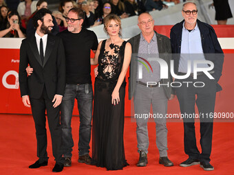 (L-R) Alessio Vassallo, Valerio Mastandrea, Violante Placido, Davide Ferrario, and Marco Belpoliti attend the ''ITALO CALVINO NELLE CITTA''...