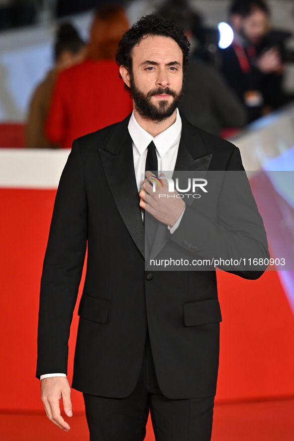 Alessio Vassallo attends the ''ITALO CALVINO NELLE CITTA'' red carpet during the 19th Rome Film Festival at Auditorium Parco Della Musica in...