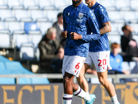 Semi Ajayi of WBA warms up during the Sky Bet Championship match between Oxford United and West Bromwich Albion at the Kassam Stadium in Oxf...