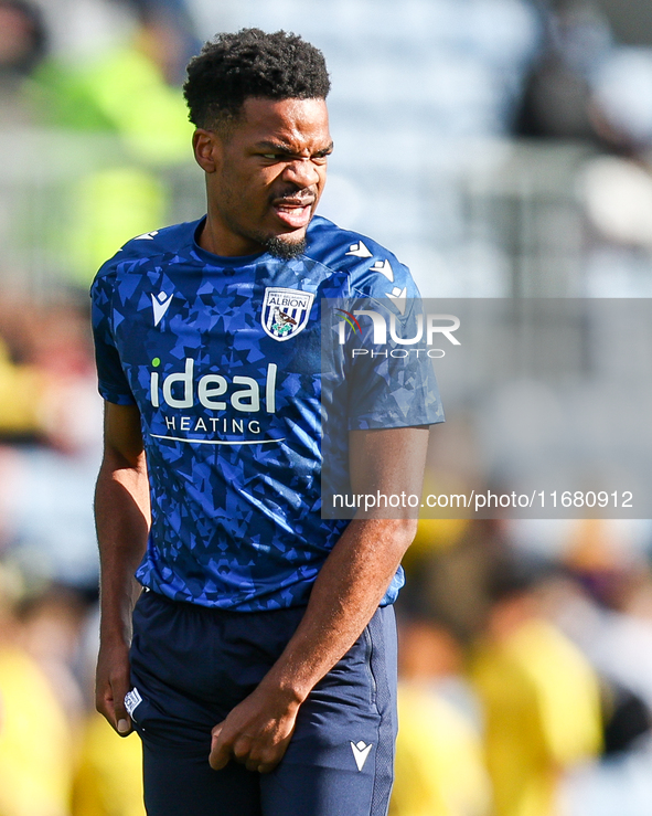 Grady Diangana of WBA participates in the Sky Bet Championship match between Oxford United and West Bromwich Albion at the Kassam Stadium in...