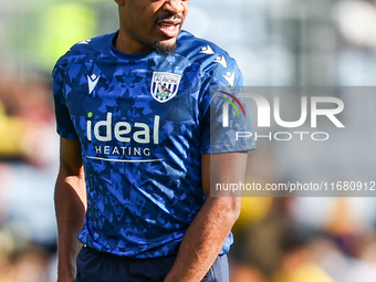 Grady Diangana of WBA participates in the Sky Bet Championship match between Oxford United and West Bromwich Albion at the Kassam Stadium in...