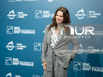 Juliette Binoche attends the ''The Return'' photocall during the 19th Rome Film Festival at Auditorium Parco Della Musica in Rome, Italy, on...