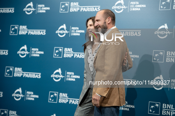 Juliette Binoche and Ralph Fiennes attend ''The Return'' photocall during the 19th Rome Film Festival at Auditorium Parco Della Musica in Ro...