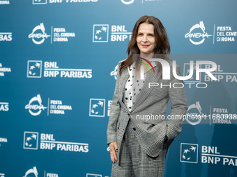 Juliette Binoche attends the ''The Return'' photocall during the 19th Rome Film Festival at Auditorium Parco Della Musica in Rome, Italy, on...