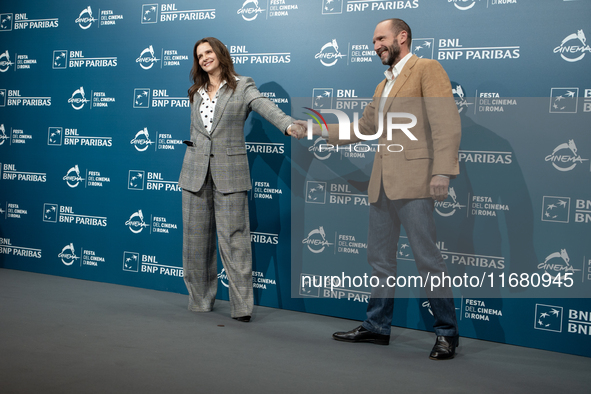 Juliette Binoche and Ralph Fiennes attend ''The Return'' photocall during the 19th Rome Film Festival at Auditorium Parco Della Musica in Ro...