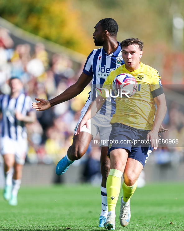 Mark Harris of Oxford races forward during the Sky Bet Championship match between Oxford United and West Bromwich Albion at the Kassam Stadi...