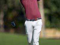 Scott Jamieson of Scotland tees off on the 2nd hole on the third day of the Estrella Damm N.A. Andalucia Masters 2024 at Real Club de Golf S...