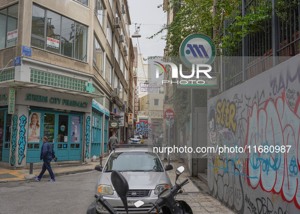 A general view of a street in Athens, Greece, on October 19, 2024. 