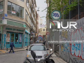 A general view of a street in Athens, Greece, on October 19, 2024. (