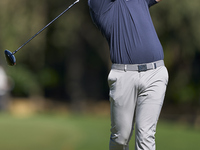 Jordan Smith of England tees off on the 2nd hole on the third day of the Estrella Damm N.A. Andalucia Masters 2024 at Real Club de Golf Soto...