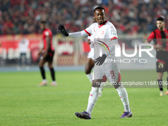 Mayo Khanyisa Erick of CR Belouizdad reacts during the football match between CR Belouizdad and USM Alger on the 5th day of the Algerian cha...