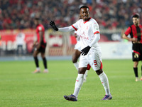 Mayo Khanyisa Erick of CR Belouizdad reacts during the football match between CR Belouizdad and USM Alger on the 5th day of the Algerian cha...