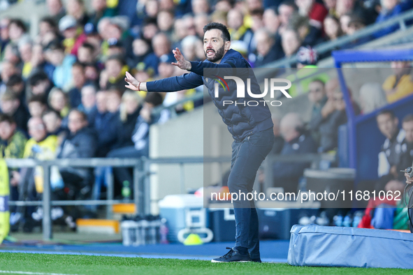 West Bromwich Albion manager, Carlos Corberan, is present during the Sky Bet Championship match between Oxford United and West Bromwich Albi...