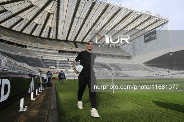 Miguel Almiron of Newcastle United plays during the Premier League match between Newcastle United and Brighton and Hove Albion at St. James'...