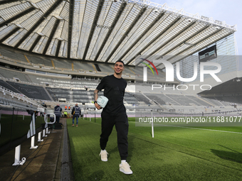 Miguel Almiron of Newcastle United plays during the Premier League match between Newcastle United and Brighton and Hove Albion at St. James'...