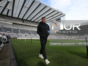 Harvey Barnes of Newcastle United participates in the Premier League match between Newcastle United and Brighton and Hove Albion at St. Jame...