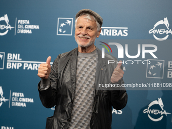 Michele Placido attends the ''Eterno Visionario'' photocall during the 19th Rome Film Festival at Auditorium Parco Della Musica in Rome, Ita...