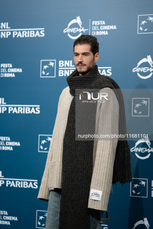 Giancarlo Commare attends the ''Eterno Visionario'' photocall during the 19th Rome Film Festival at Auditorium Parco Della Musica in Rome, I...