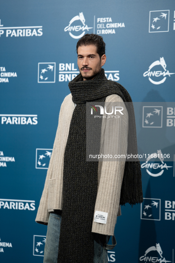 Giancarlo Commare attends the ''Eterno Visionario'' photocall during the 19th Rome Film Festival at Auditorium Parco Della Musica in Rome, I...