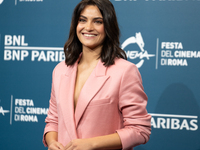 Aurora Giovinazzo attends the ''Eterno Visionario'' photocall during the 19th Rome Film Festival at Auditorium Parco Della Musica in Rome, I...