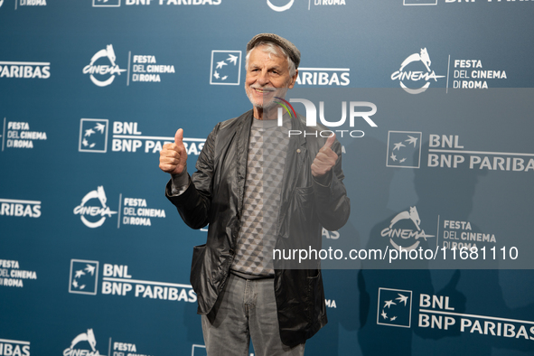 Michele Placido attends the ''Eterno Visionario'' photocall during the 19th Rome Film Festival at Auditorium Parco Della Musica in Rome, Ita...