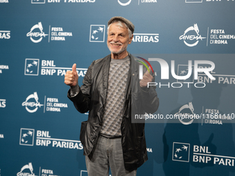 Michele Placido attends the ''Eterno Visionario'' photocall during the 19th Rome Film Festival at Auditorium Parco Della Musica in Rome, Ita...