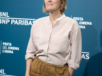 Valeria Bruni Tedeschi attends the ''Eterno Visionario'' photocall during the 19th Rome Film Festival at Auditorium Parco Della Musica in Ro...