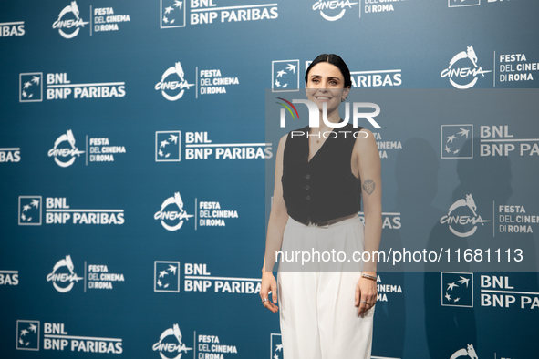 Federica Luna Vincenti attends the ''Eterno Visionario'' photocall during the 19th Rome Film Festival at Auditorium Parco Della Musica in Ro...