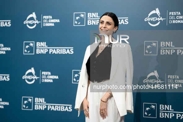 Federica Luna Vincenti attends the ''Eterno Visionario'' photocall during the 19th Rome Film Festival at Auditorium Parco Della Musica in Ro...