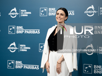 Federica Luna Vincenti attends the ''Eterno Visionario'' photocall during the 19th Rome Film Festival at Auditorium Parco Della Musica in Ro...