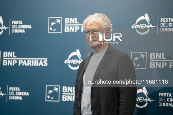 Fabrizio Bentivoglio attends the ''Eterno Visionario'' photocall during the 19th Rome Film Festival at Auditorium Parco Della Musica in Rome...