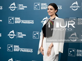 Federica Luna Vincenti attends the ''Eterno Visionario'' photocall during the 19th Rome Film Festival at Auditorium Parco Della Musica in Ro...