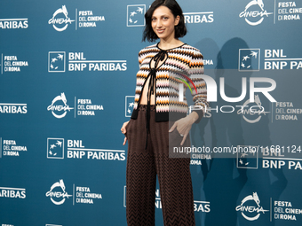 Anna Gargano attends the ''Eterno Visionario'' photocall during the 19th Rome Film Festival at Auditorium Parco Della Musica in Rome, Italy,...