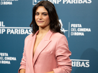 Aurora Giovinazzo attends the ''Eterno Visionario'' photocall during the 19th Rome Film Festival at Auditorium Parco Della Musica in Rome, I...